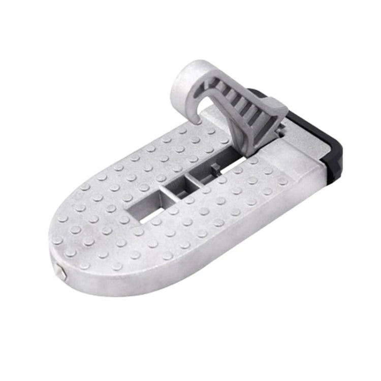 Car Hook Door Foldable Foot Pedal with Safety Hammer(Silver) - Foot Pedal by PMC Jewellery | Online Shopping South Africa | PMC Jewellery | Buy Now Pay Later Mobicred