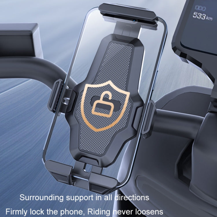 Cycling Bicycle Automatic Locking Mobile Phone Holder(Handlebars) - Holders by PMC TechLife | Online Shopping South Africa | PMC TechLife | Buy Now Pay Later Mobicred
