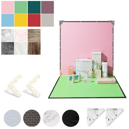 2pcs 60cm Double-Sided Background Board + 7pcs Backdrop Paper Photography Props Set, Spec: Set 3 - Solid Color by PMC Jewellery | Online Shopping South Africa | PMC Jewellery | Buy Now Pay Later Mobicred