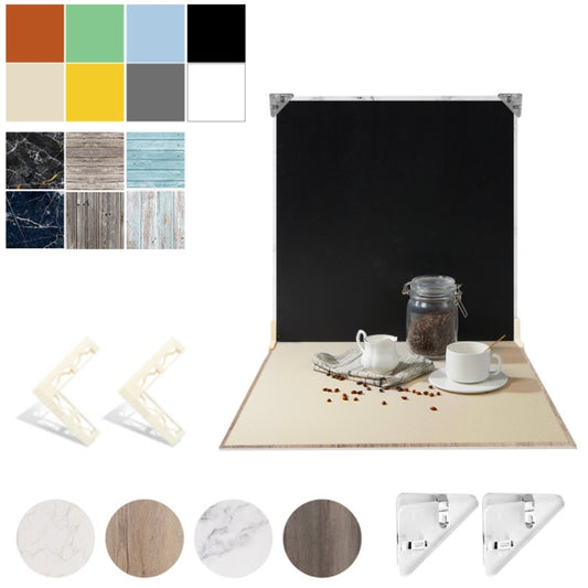 2pcs 60cm Double-Sided Background Board + 7pcs Backdrop Paper Photography Props Set, Spec: Set 4 - Solid Color by PMC Jewellery | Online Shopping South Africa | PMC Jewellery | Buy Now Pay Later Mobicred