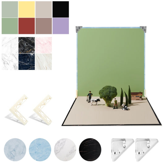 2pcs 60cm Double-Sided Background Board + 7pcs Backdrop Paper Photography Props Set, Spec:  Set 7 - Solid Color by PMC Jewellery | Online Shopping South Africa | PMC Jewellery | Buy Now Pay Later Mobicred