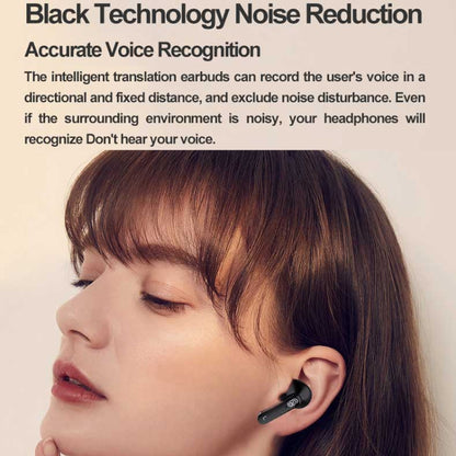 Hishell Y113 Smart Voice Translator Earphone Wireless Earbuds Real Time Instant Online 40 Languages Translate Earphone(Black) -  by Hishell | Online Shopping South Africa | PMC Jewellery | Buy Now Pay Later Mobicred