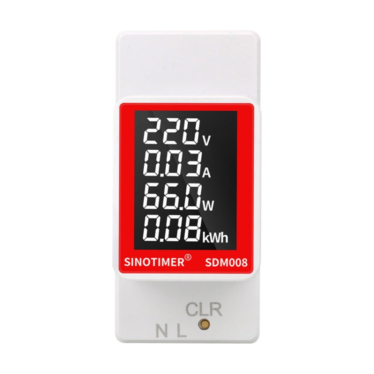 SINOTIMER SDM008 Rail Type AC Multifunctional Digital Voltage And Current Power Monitor - Current & Voltage Tester by SINOTIMER | Online Shopping South Africa | PMC Jewellery | Buy Now Pay Later Mobicred