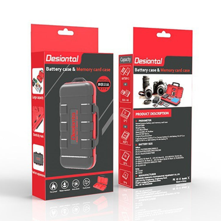 Desiontal LP-E6 Waterproof SD Card Holder Camera Battery Case(Black) -  by Desiontal | Online Shopping South Africa | PMC TechLife | Buy Now Pay Later Mobicred