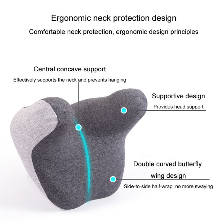 BEWALKER Car Headrest Memory Foam Neck Support Pillow Car Seat Cervical Cushion(Grey) - Seat Accessories by BEWALKER | Online Shopping South Africa | PMC Jewellery | Buy Now Pay Later Mobicred