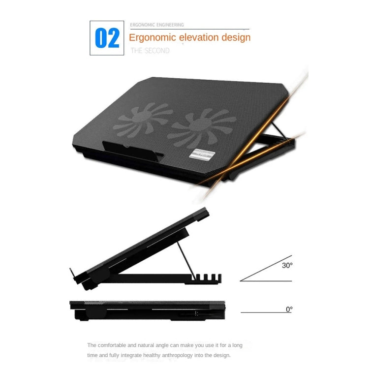 NUOXI S200C Laptop Silent Radiator Multi-level Adjustable Metal Bracket Base(Blue) - free shipping - PMC Jewellery - Order now!