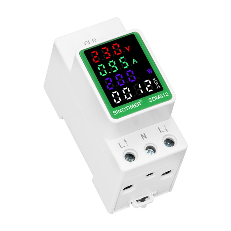 SINOTIMER DIN Rail AC Digital Display Current Voltage Power Electricity Multi-Function Tester, Model: SDM012-2 - Current & Voltage Tester by SINOTIMER | Online Shopping South Africa | PMC Jewellery | Buy Now Pay Later Mobicred