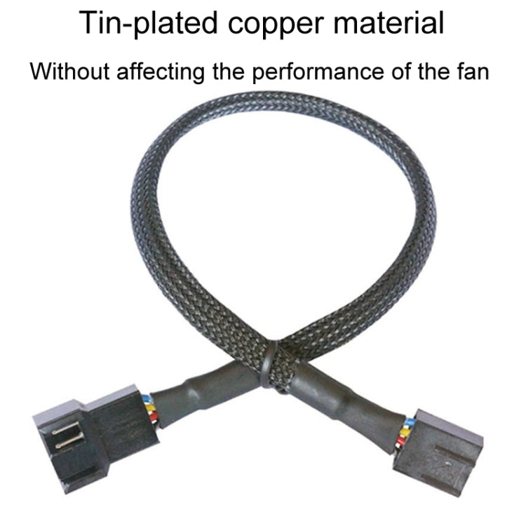 0.27m Computer PWM Temperature Control Cooling Fan Extension Cable Chassis HUB Connector(1 In 1) - Others by PMC TechLife | Online Shopping South Africa | PMC TechLife