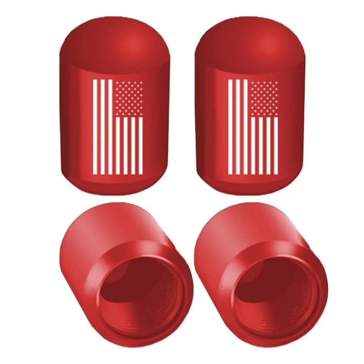 4pcs /Set Car Tire Capsule Aluminum Alloy Screw Dustproof Valves(Red) - Tire Valve Caps by PMC Jewellery | Online Shopping South Africa | PMC Jewellery