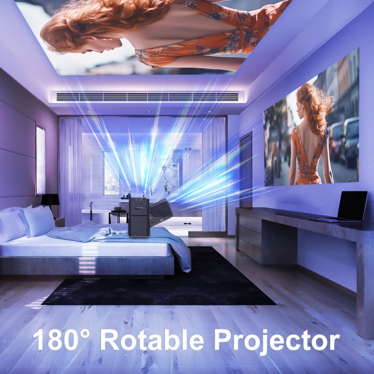 HY320 1080P 390ANSI 4K Android 11 Projector With Wifi 6 Bluetooth 5.0 Support Miracast / Airplay / DLNA EU Plug - LED Projector by PMC Jewellery | Online Shopping South Africa | PMC Jewellery