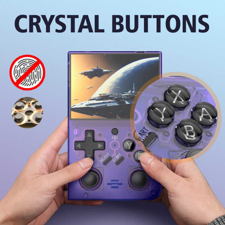 R35PLUS 3.5 Inch Handheld Game Console Built-in 64G 10,000+ Games(Transparent Black) - free shipping - PMC Jewellery - Order now!