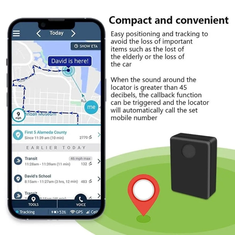 Callback Locator Anti-Theft Voice-Activated Sensor Alarm(Without Logo) - Personal Tracker by PMC TechLife | Online Shopping South Africa | PMC TechLife | Buy Now Pay Later Mobicred
