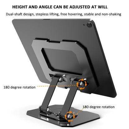 Metal Cooling Tablet Stand Rotatable Adjustable Base Support(Black) - Desktop Holder by PMC Jewellery | Online Shopping South Africa | PMC Jewellery | Buy Now Pay Later Mobicred