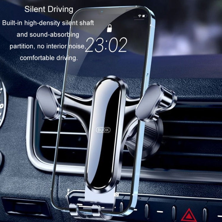 BUDK Triangle Gravity Sensor Car Phone Bracket Car Air Vent Navigation Holder, Model: Suction Cup Base Model - Car Holders by BUDK | Online Shopping South Africa | PMC TechLife | Buy Now Pay Later Mobicred