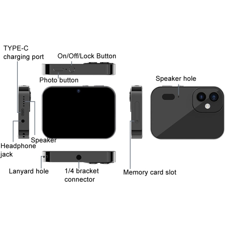 D6 CCD HD Digital Camera Movie Music Smart Camera Touch Screen Student Card Video Recorder, Excluding Memory(White) - Video Cameras by PMC TechLife | Online Shopping South Africa | PMC TechLife | Buy Now Pay Later Mobicred