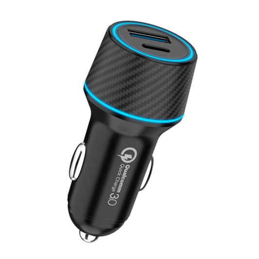 QIAKEY Dual Fast Charging Charger One To Two Cigarette Lighter, Size: TH219 48W(Black) - Car Charger by QIAKEY | Online Shopping South Africa | PMC Jewellery | Buy Now Pay Later Mobicred
