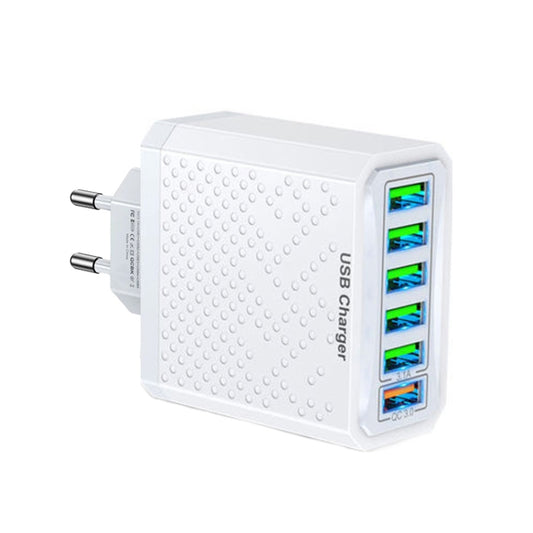 6-Ports Multifunctional Quick Charging USB Travel Charger Power Adapter, Model: White EU Plug - USB Charger by PMC Jewellery | Online Shopping South Africa | PMC Jewellery | Buy Now Pay Later Mobicred