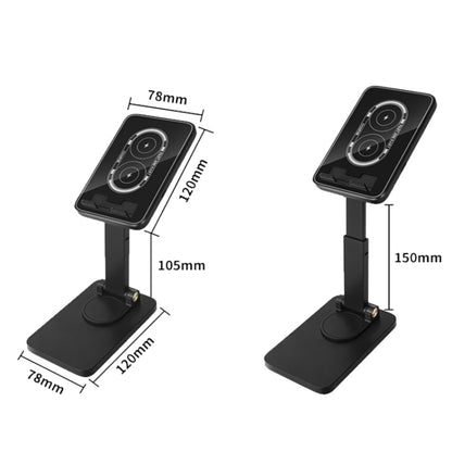 15W Desktop Wireless Charging Rotating Phone Holder Lazy Tablet Folding Lifting Bracket(Black) - Wireless Charger by PMC Jewellery | Online Shopping South Africa | PMC Jewellery | Buy Now Pay Later Mobicred