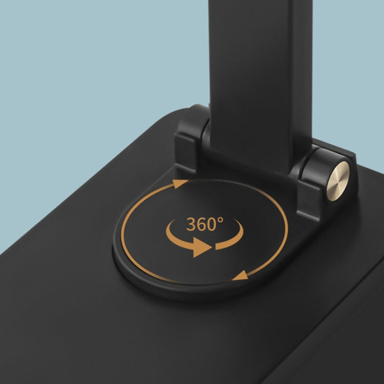 15W Desktop Wireless Charging Rotating Phone Holder Lazy Tablet Folding Lifting Bracket(Black) - Wireless Charger by PMC Jewellery | Online Shopping South Africa | PMC Jewellery | Buy Now Pay Later Mobicred