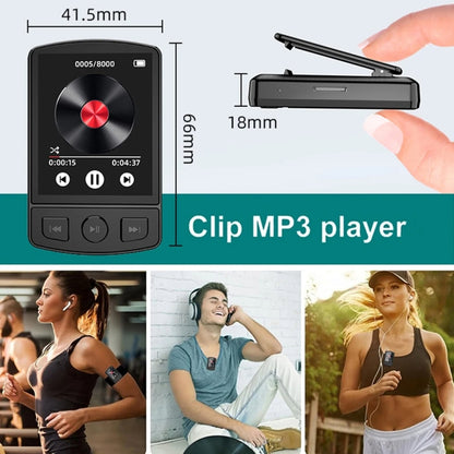 64GB 1.8-Inch Color Screen Recording MP3/MP4 Sports Bluetooth Walkman With Back Clip - MP3 Player by PMC Jewellery | Online Shopping South Africa | PMC Jewellery | Buy Now Pay Later Mobicred