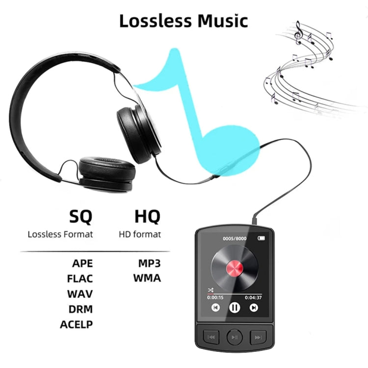 128GB 1.8-Inch Color Screen Recording MP3/MP4 Sports Bluetooth Walkman With Back Clip - MP3 Player by PMC Jewellery | Online Shopping South Africa | PMC Jewellery | Buy Now Pay Later Mobicred