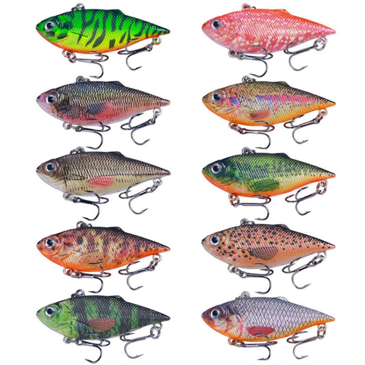 10colors /Set HENGJIA VI101 Painted VIB Dummy Lure Lua Submerged Baits, Size: 6.4cm 8g - Fishing Lures by HENGJIA | Online Shopping South Africa | PMC Jewellery | Buy Now Pay Later Mobicred