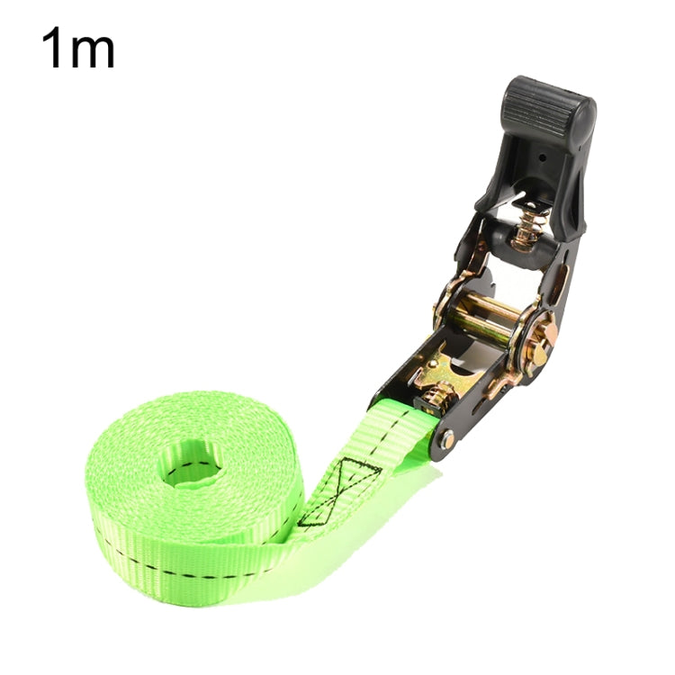 Motorcycle Ratchet Tensioner Cargo Bundling And Luggage Fixing Straps, Specification: Fluorescent Green 1m - Towing Bars by PMC Jewellery | Online Shopping South Africa | PMC Jewellery | Buy Now Pay Later Mobicred