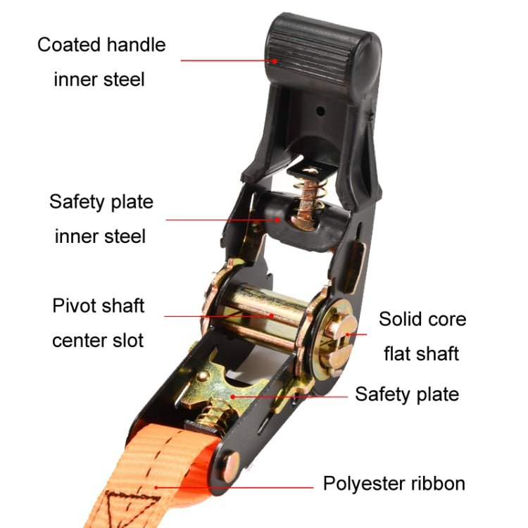 Motorcycle Ratchet Tensioner Cargo Bundling And Luggage Fixing Straps, Specification: Black 1m - Towing Bars by PMC Jewellery | Online Shopping South Africa | PMC Jewellery | Buy Now Pay Later Mobicred