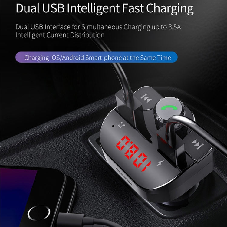 Car Bluetooth MP3 Player FM Transmitter Fast Charging(Black) - Bluetooth Car Kits by PMC Jewellery | Online Shopping South Africa | PMC Jewellery | Buy Now Pay Later Mobicred