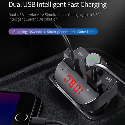 Car Bluetooth MP3 Player FM Transmitter Fast Charging(Black) - Bluetooth Car Kits by PMC Jewellery | Online Shopping South Africa | PMC Jewellery | Buy Now Pay Later Mobicred