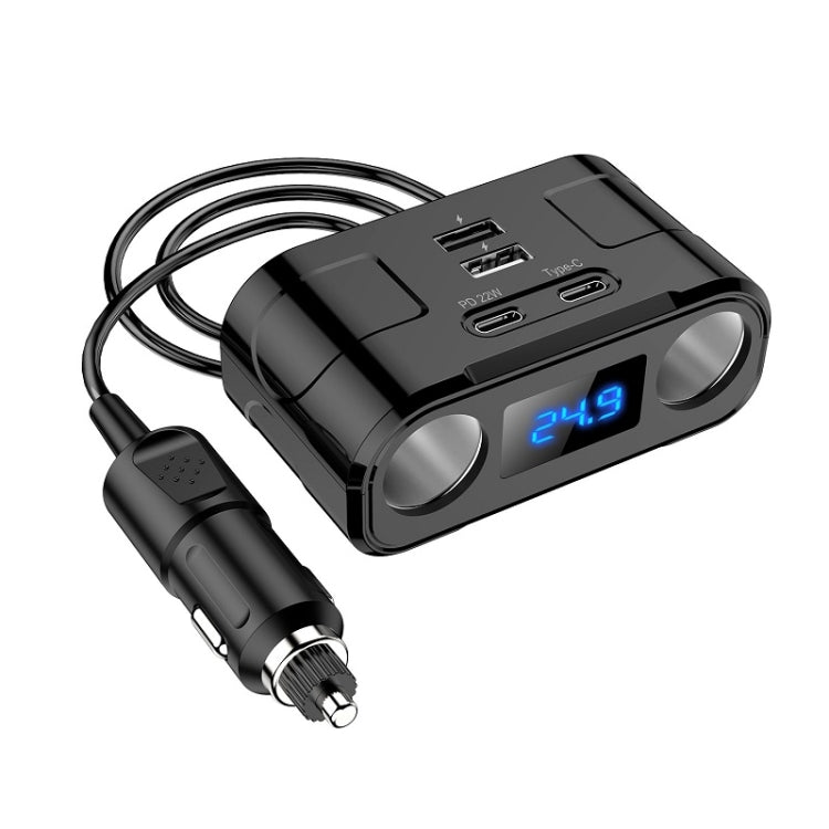 One to Four Car Charger Multifunctional Adapter Expansion Port - Car Charger by PMC Jewellery | Online Shopping South Africa | PMC Jewellery | Buy Now Pay Later Mobicred