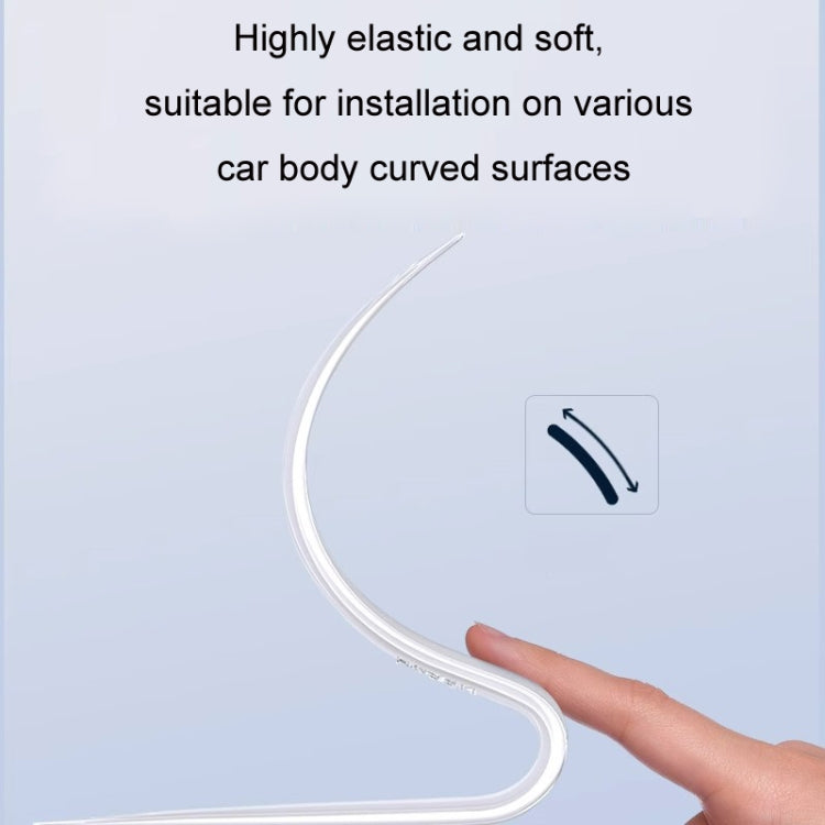 HAOCAI 40cm Car Door Anti-collision Strip Door Edge Bumper Protector, Color: 8pcs Transparent - Anti Collision Sticker by HAOCAI | Online Shopping South Africa | PMC Jewellery | Buy Now Pay Later Mobicred