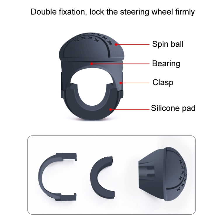 Steering Wheel One-Hand Turning Bearing Type Power-Saving Ball(Black) - Seat Belts & Padding by PMC Jewellery | Online Shopping South Africa | PMC Jewellery | Buy Now Pay Later Mobicred