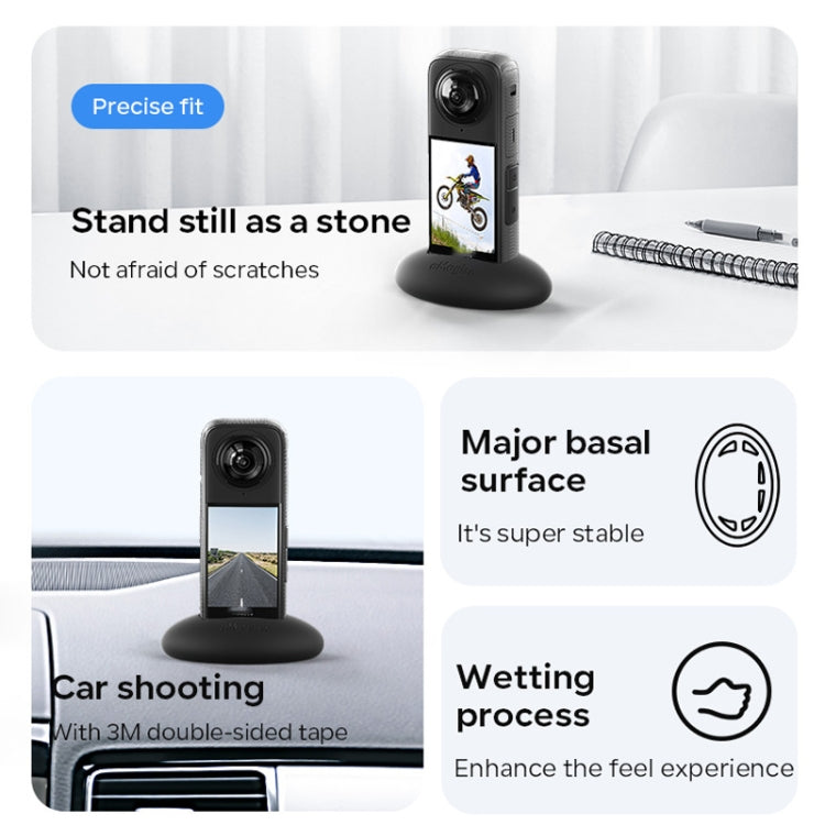 For Insta360 X4 aMagisn Silicone Base Vehicle Mounted Fixed Non-slip Holder Without Double Sided Glue - Mount & Holder by aMagisn | Online Shopping South Africa | PMC Jewellery