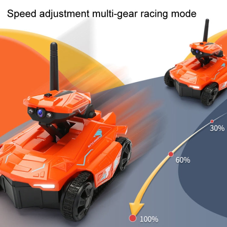 Tank Car Toys 720P HD Camera RC Car With Real-time Surveillance With Remote Controller(Orange) - RC Cars by PMC Jewellery | Online Shopping South Africa | PMC Jewellery | Buy Now Pay Later Mobicred