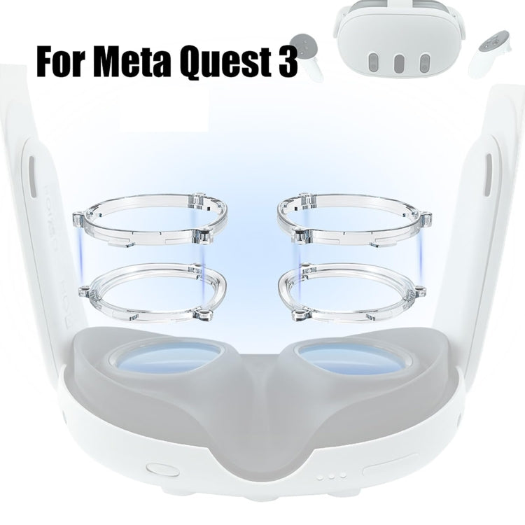 For Meta Quest 3 VR Magnetic Eyeglasses Frame, Spec: Anti Blue Light Lens+Frame Black - VR Accessories by PMC Jewellery | Online Shopping South Africa | PMC Jewellery | Buy Now Pay Later Mobicred