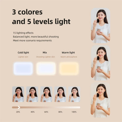 66 LEDs Selfie Fill Light Rechargeable 3 Modes Clip-on Pocket Light For Phone, Laptop, Tablet Meeting(White) - Selfie Light by PMC Jewellery | Online Shopping South Africa | PMC Jewellery | Buy Now Pay Later Mobicred