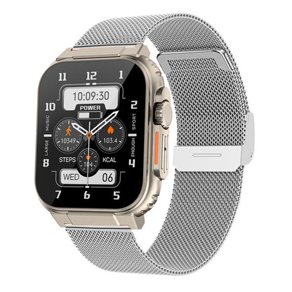 A70 1.96 Inch Health Monitoring Multifunctional IP68 Waterproof Bluetooth Call Smart Watch(Silver Steel) - Smart Watches by PMC Jewellery | Online Shopping South Africa | PMC Jewellery | Buy Now Pay Later Mobicred