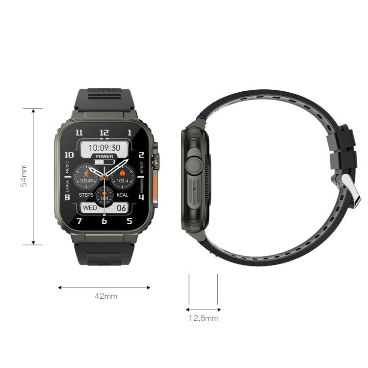 A70 1.96 Inch Health Monitoring Multifunctional IP68 Waterproof Bluetooth Call Smart Watch(Black Steel) - Smart Watches by PMC Jewellery | Online Shopping South Africa | PMC Jewellery | Buy Now Pay Later Mobicred