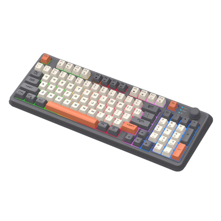 XUNSVFOX K94 Wireless Bluetooth Dual Mode Mechanical Keyboard Gaming Office Laptop Keyboard(Shimmer) - free shipping - PMC Jewellery - Order now!