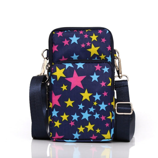 Printed Crossbody Mobile Phone Bag Mini Wallet With Arm Band, Style: Star - Single-shoulder Bags by PMC Jewellery | Online Shopping South Africa | PMC Jewellery | Buy Now Pay Later Mobicred