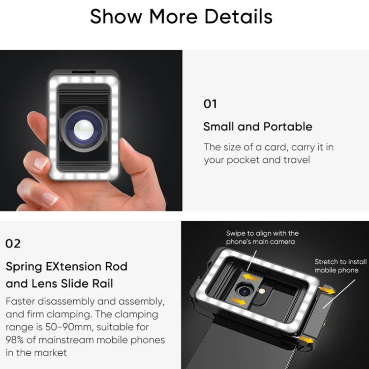 APEXEL 4K HD 100mm Macro Lens With LED Fill Light Set for Smartphones - free shipping - PMC Jewellery - Order now!