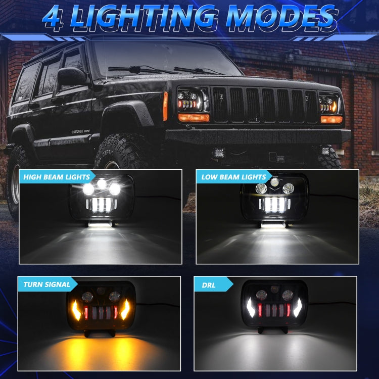 7-Inch Mechanic Car Modified Headlights For Wrangler(R16) - LED Headlamps by PMC Jewellery | Online Shopping South Africa | PMC Jewellery | Buy Now Pay Later Mobicred