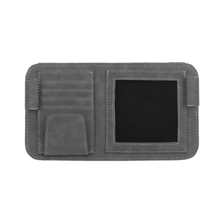 Car Sun Visor Bill Holder Glasses Clip Storage Bag(Grey) - Sunglasses & Glasses Clips by PMC Jewellery | Online Shopping South Africa | PMC Jewellery | Buy Now Pay Later Mobicred