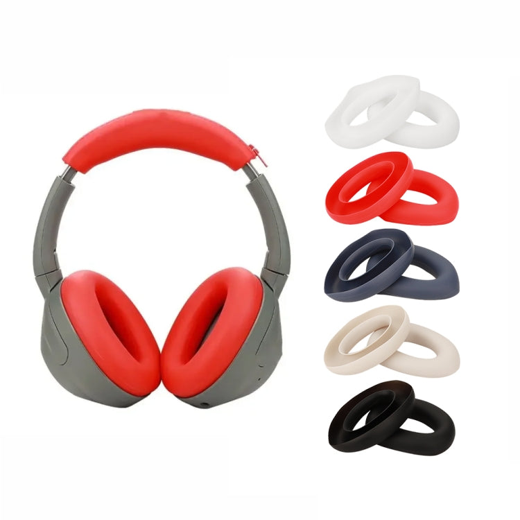 For Sony ULT Wear WH-Ult900N Headset 1pair Silicone Ear Pads Cushion Cover(Beige) - Earmuff & Pad by PMC Jewellery | Online Shopping South Africa | PMC Jewellery | Buy Now Pay Later Mobicred