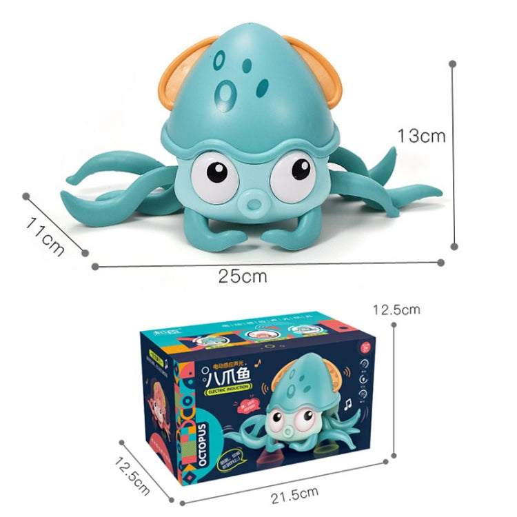 Children Electrical Sensor Octopus Toy Automatic Obstacle Avoidance Sound Light Crawling Quirky Toy(Green) - Electronic Pets by PMC Jewellery | Online Shopping South Africa | PMC Jewellery | Buy Now Pay Later Mobicred