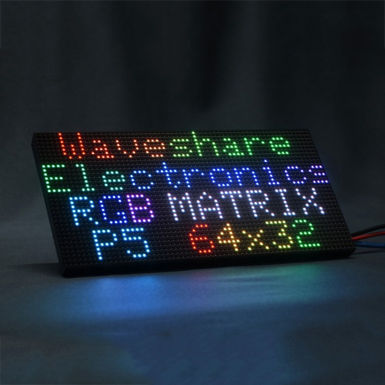 Waveshare RGB Full-color LED Matrix Panel, 5mm Pitch, 64x32 Pixels, Adjustable Brightness(25848) - Other Accessories by Waveshare | Online Shopping South Africa | PMC Jewellery | Buy Now Pay Later Mobicred