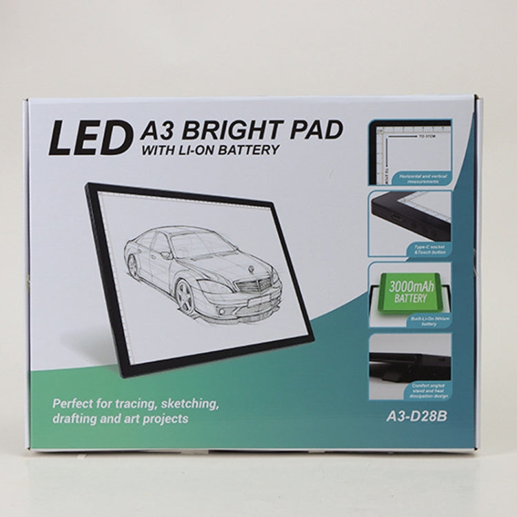 A3-D28B LED Smart Charging Copy Desk Line Drawing Hand Drawing Transparency Copy Platform With 1m Type-C Line -  by PMC TechLife | Online Shopping South Africa | PMC TechLife | Buy Now Pay Later Mobicred