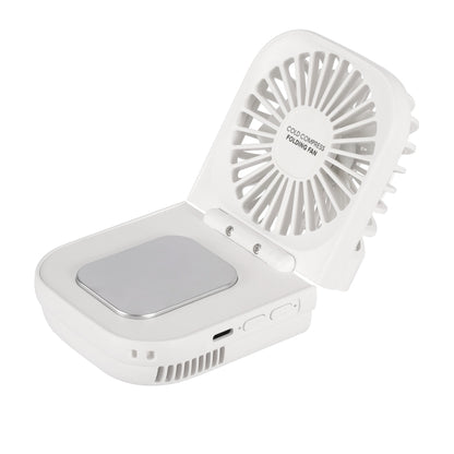 USB Charging Folding Outdoor Handheld Mini Cold Compress Fan Desktop Cooling Fan(White) - Electric Fans by PMC Jewellery | Online Shopping South Africa | PMC Jewellery | Buy Now Pay Later Mobicred