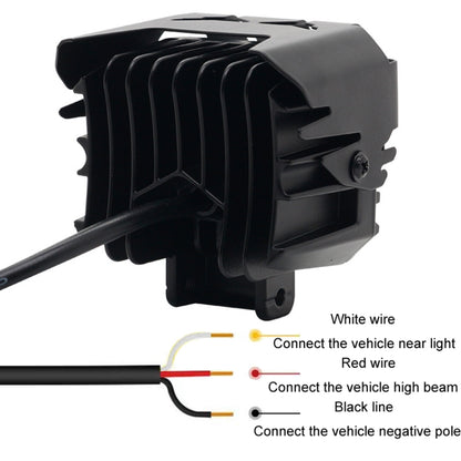 Motorcycle Strong Light With Lens Spotlight Electrical Bike Conversion Spotlight Paving Light(White And Yellow Dual Light) - Headlights by PMC Jewellery | Online Shopping South Africa | PMC Jewellery | Buy Now Pay Later Mobicred